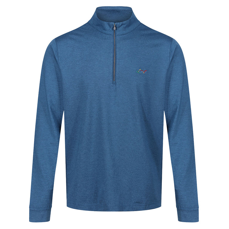 Greg Norman Men's Heathered Half Zip Mock Golf Midlayer