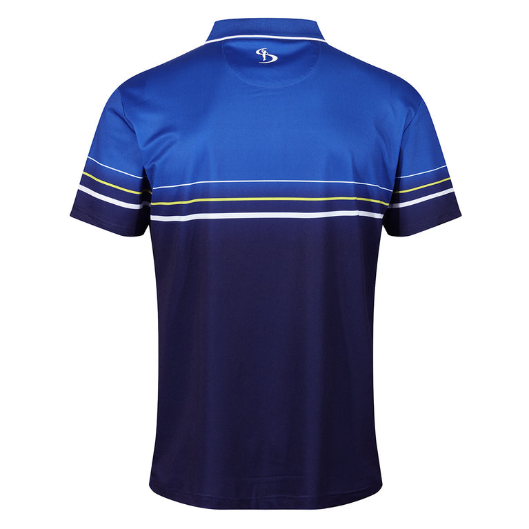 Stromberg Men's Colour Block Chest Stripe Golf Polo Shirt