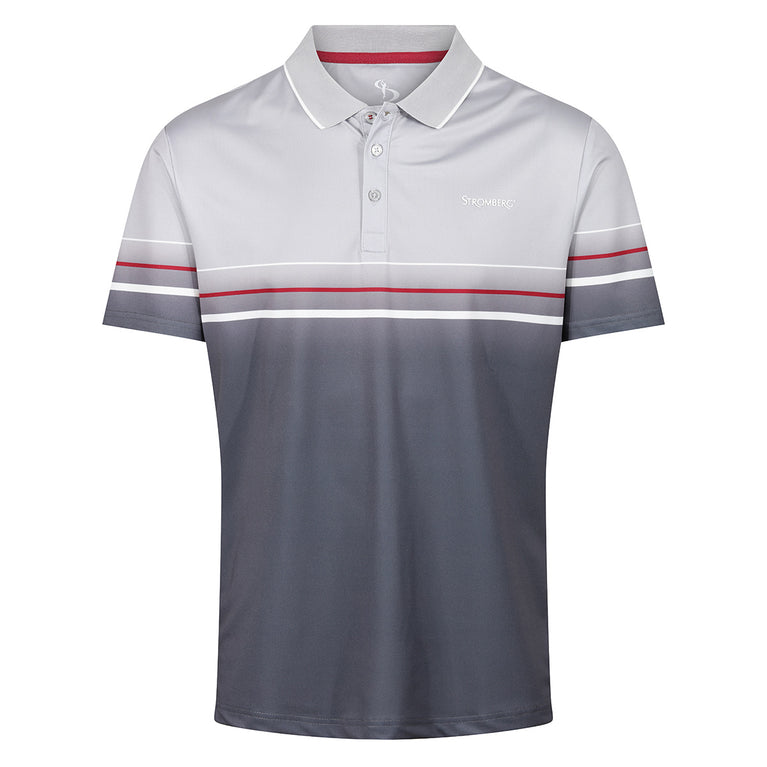 Stromberg Men's Colour Block Chest Stripe Golf Polo Shirt