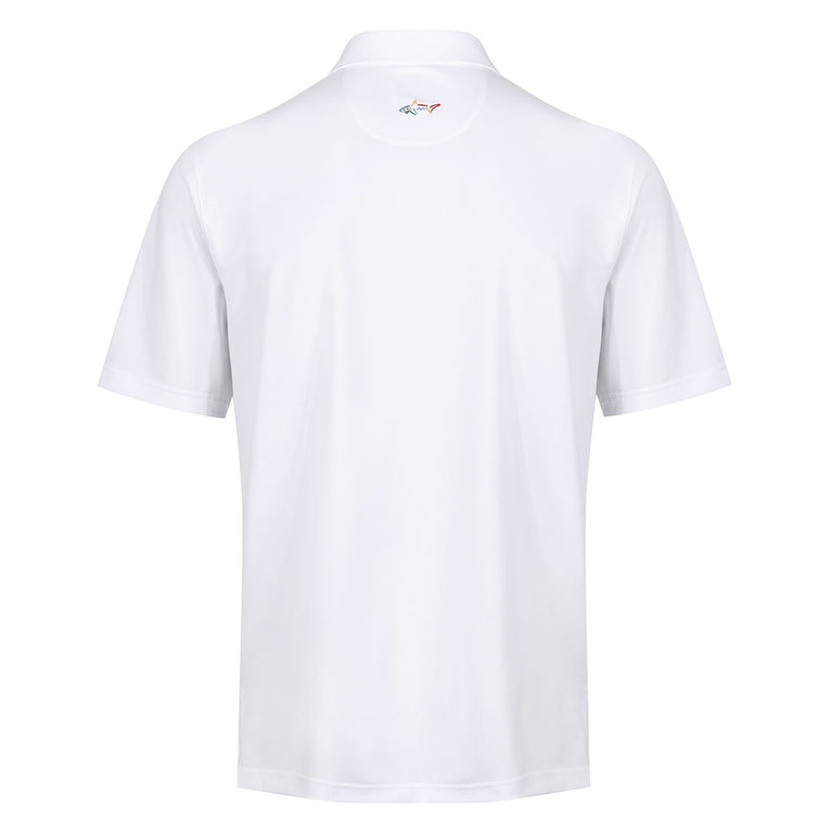 Sandy Ferrets Greg Norman Men's Neck Logo Stretch Golf Polo Shirt