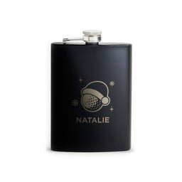 Hip Flask - Christmas Golf Ball