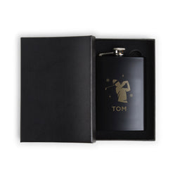 Hip Flask - Christmas Golf Swing