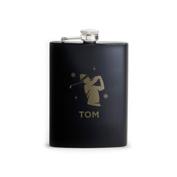 Hip Flask - Christmas Golf Swing