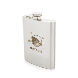 Hip Flask - Christmas Golf Ball