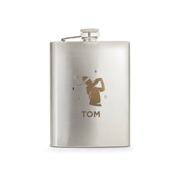 Hip Flask - Christmas Golf Swing