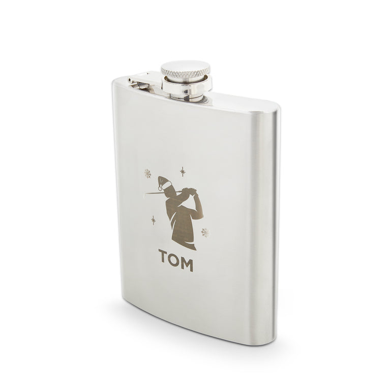 Hip Flask - Christmas Golf Swing