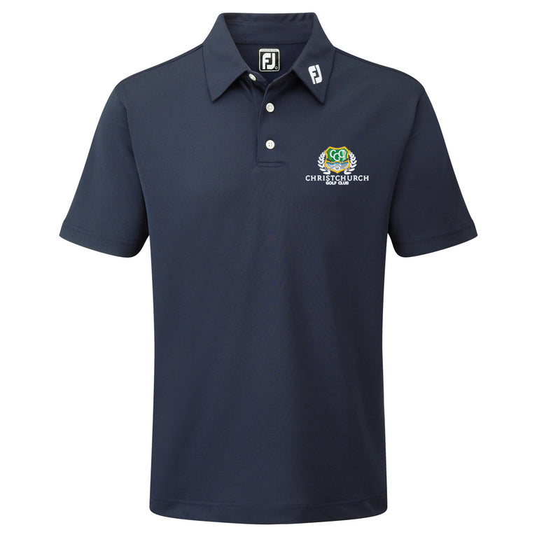 Christchurch FootJoy Men's Stretch Pique Solid Colour Golf Polo Shirt