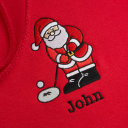 Golfing Santa Christmas Hoodie