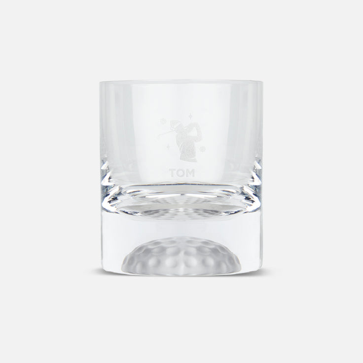 8oz Golf Ball Whisky Glass - Christmas Golf Swing