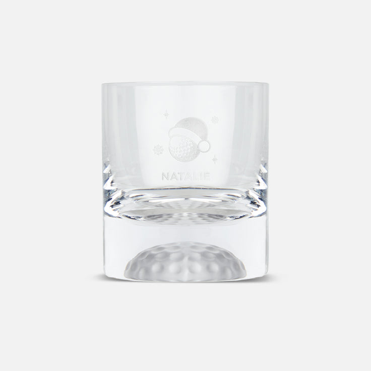 8oz Golf Ball Whisky Glass - Christmas Golf Ball
