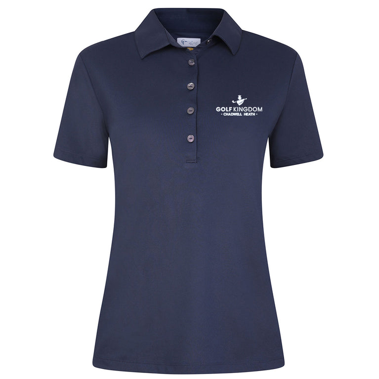 Golf Kingdom Greg Norman Ladies Shark Logo Golf Polo Shirt