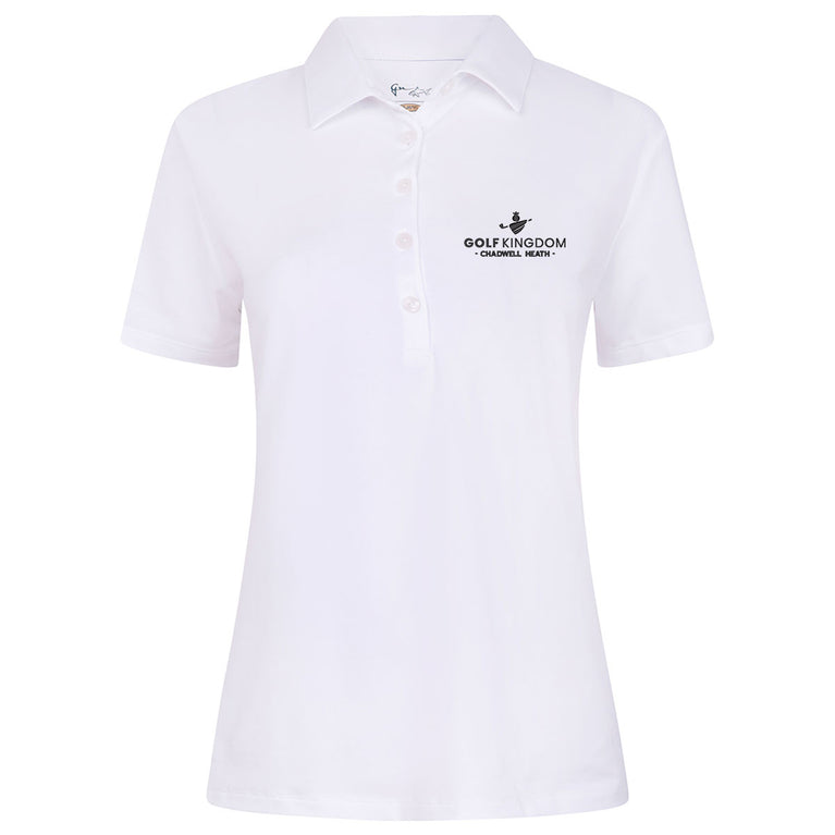 Golf Kingdom Greg Norman Ladies Shark Logo Golf Polo Shirt