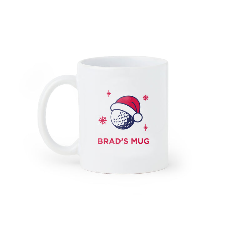 Mug - Santa Hat Golf Ball