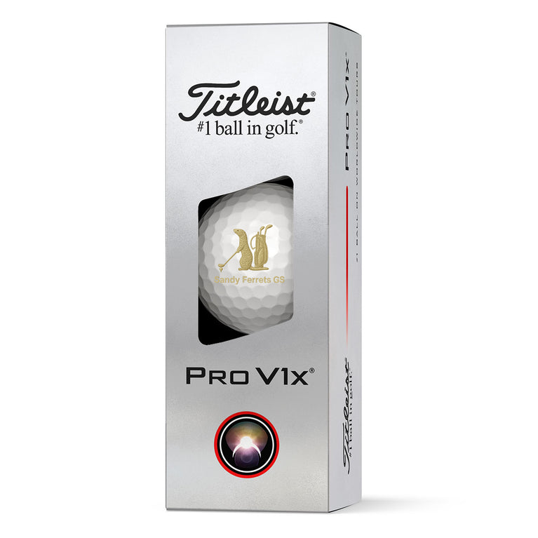 Sandy Ferrets Titleist Pro V1x 3 Golf Ball Pack