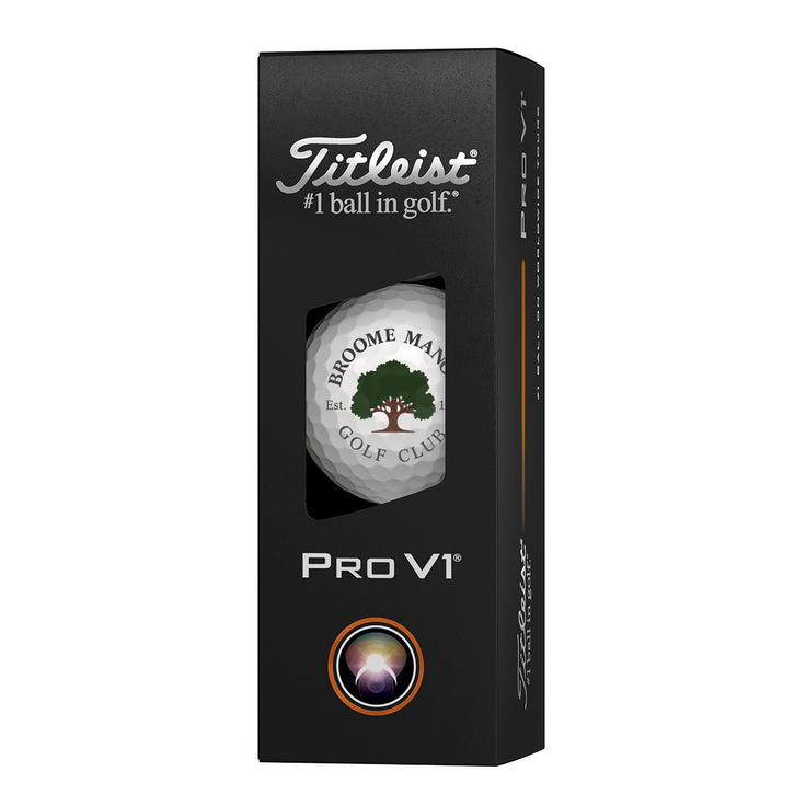 Broome Manor Titleist Pro V1 3 Golf Ball Pack