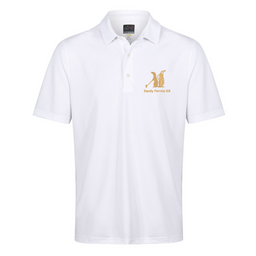 Sandy Ferrets Greg Norman Men's Neck Logo Stretch Golf Polo Shirt