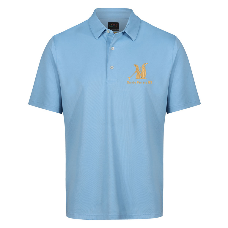 Sandy Ferrets Greg Norman Men's Neck Logo Stretch Golf Polo Shirt