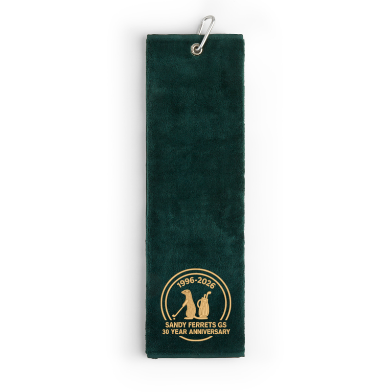 Sandy Ferrets 30 Year Anniversary Tri-Fold Velour Towel