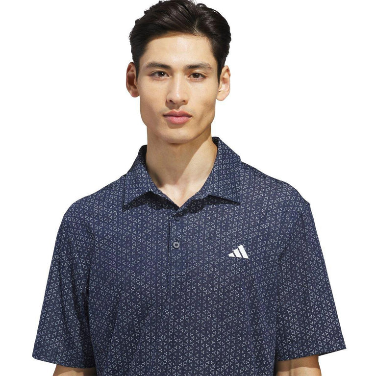 Adidas Men's Ultimate365 Mesh Print Golf Polo Shirt