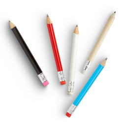 Round Pencils with Rubber - Pack of 10