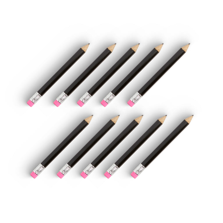 Round Pencils with Rubber - Pack of 10