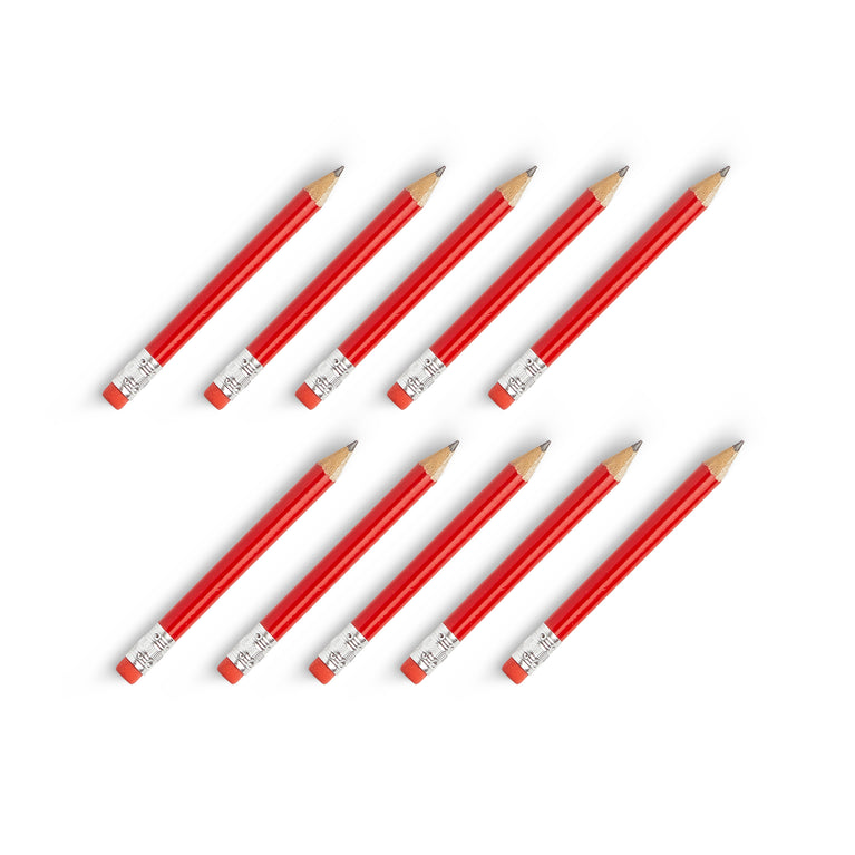 Round Pencils with Rubber - Pack of 10