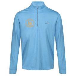 Sandy Ferrets 30 Year Anniversary Greg Norman Men's Heathered Half Zip Mock Golf Midlayer