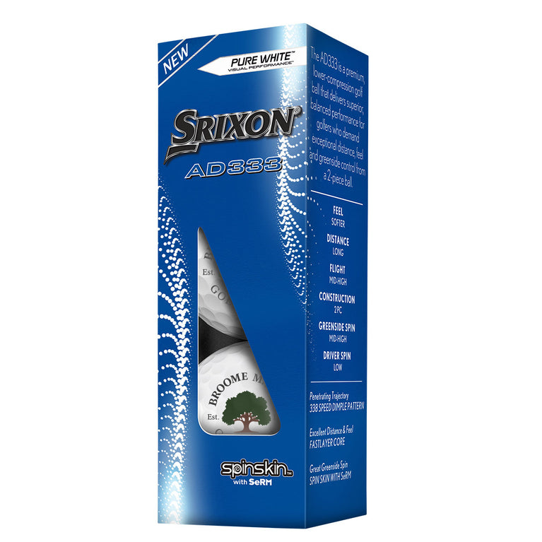 Broome Manor Srixon AD333 12 Golf Ball Pack