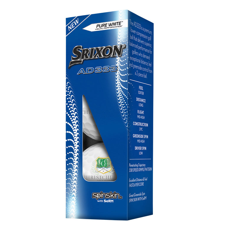 Christchurch Srixon AD333 12 Golf Ball Pack