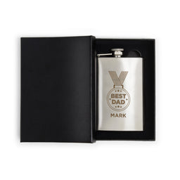 Hip Flask - Best Dad Medal