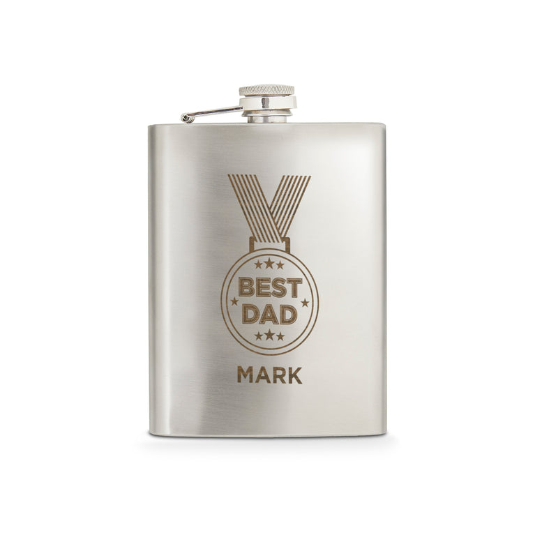 Hip Flask - Best Dad Medal