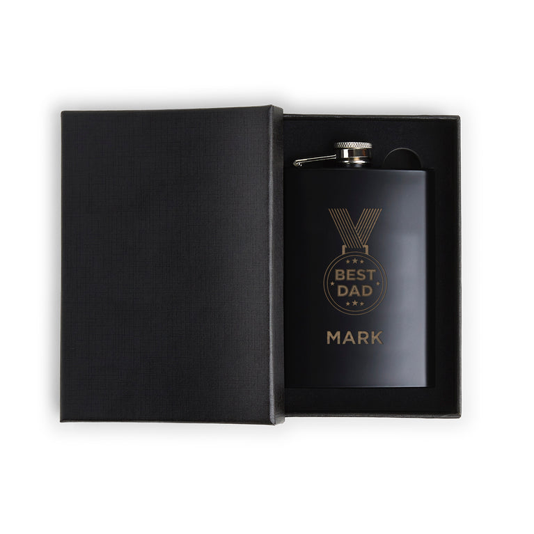 Hip Flask - Best Dad Medal