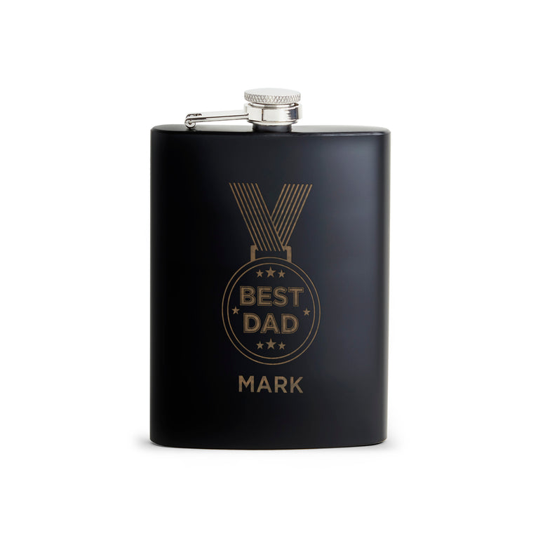 Hip Flask - Best Dad Medal