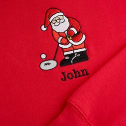 Golfing Santa Christmas Hoodie
