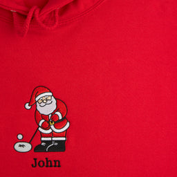 Golfing Santa Christmas Hoodie