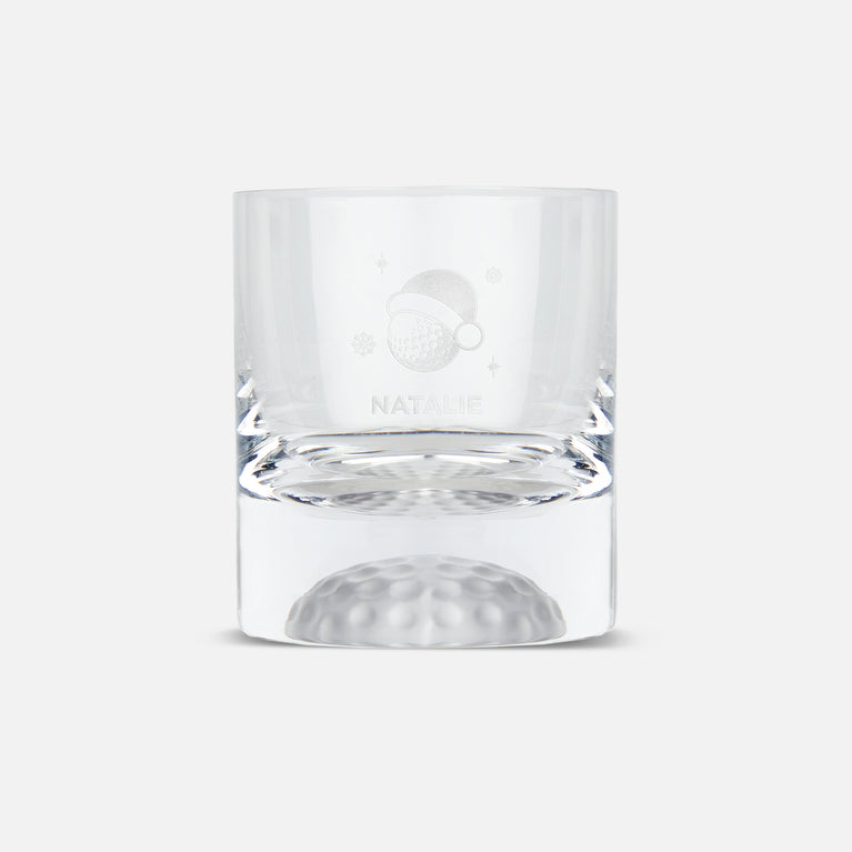 8oz Golf Ball Whisky Glass - Christmas Golf Ball