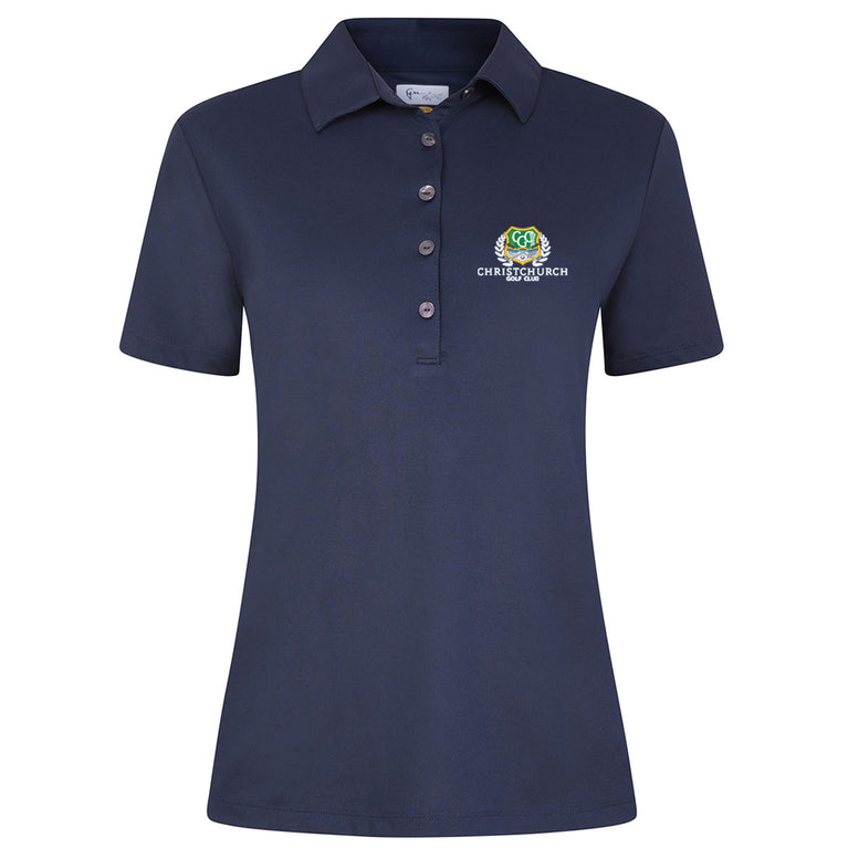 Christchurch Greg Norman Ladies Shark Logo Golf Polo Shirt