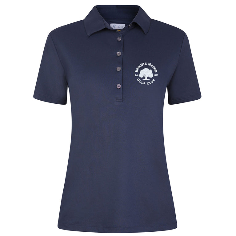 Broome Manor Greg Norman Ladies Shark Logo Golf Polo Shirt