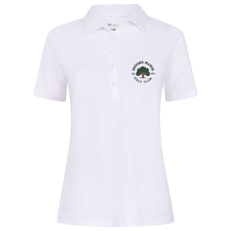 Broome Manor Greg Norman Ladies Shark Logo Golf Polo Shirt