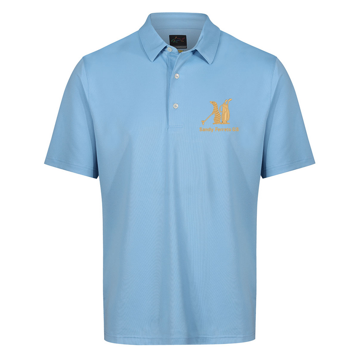 Sandy Ferrets Greg Norman Men's Neck Logo Stretch Golf Polo Shirt