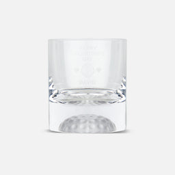 8oz Golf Ball Whisky Glass - Valentine's Day