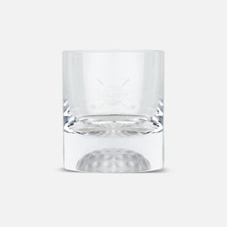 8oz Golf Ball Whisky Glass - Crossed Clubs
