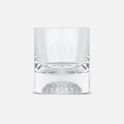 8oz Golf Ball Whisky Glass - Crest